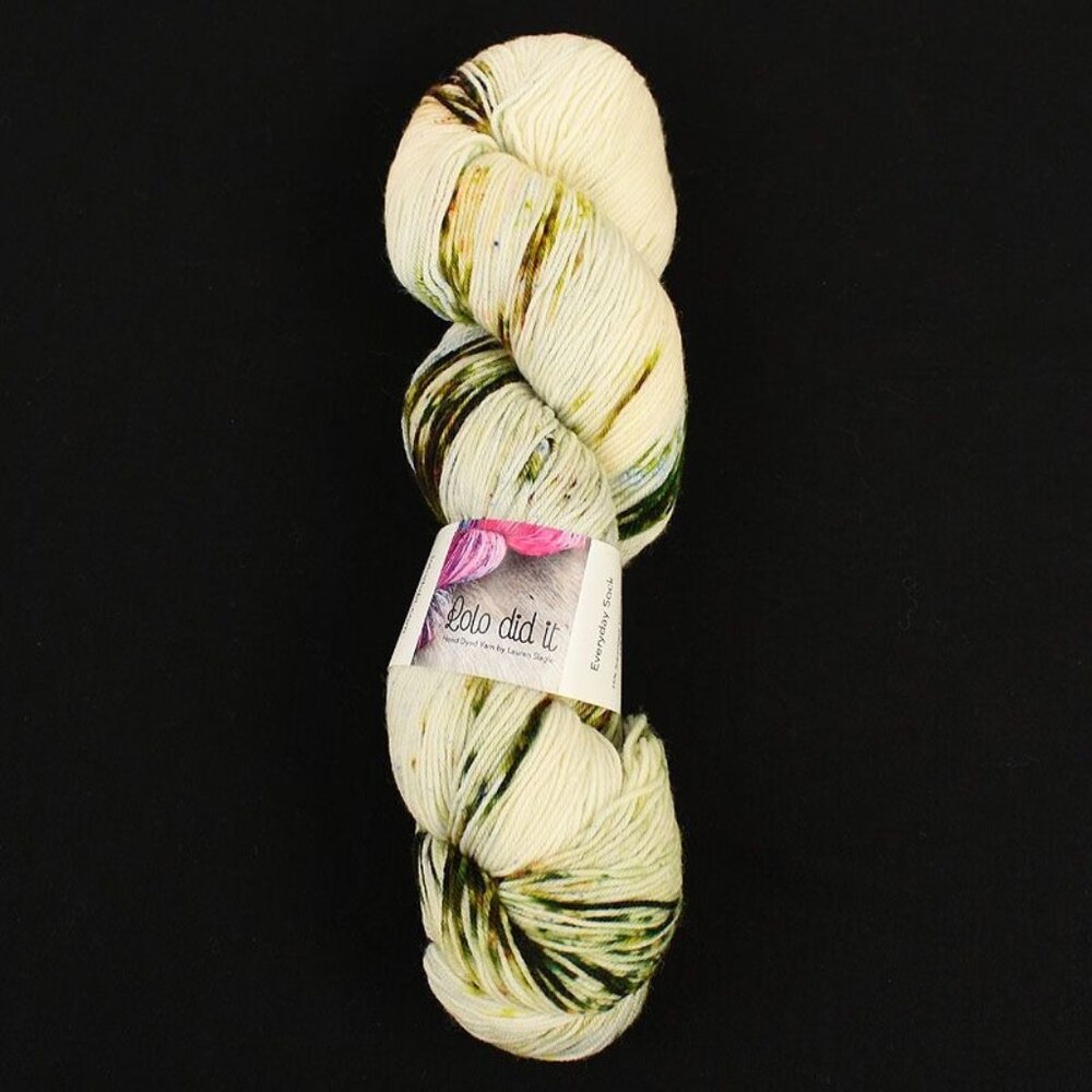 Lolo Did It Everyday Sock Yarn Fingering Weight SW Merino Wool Nylon Fairy Pools